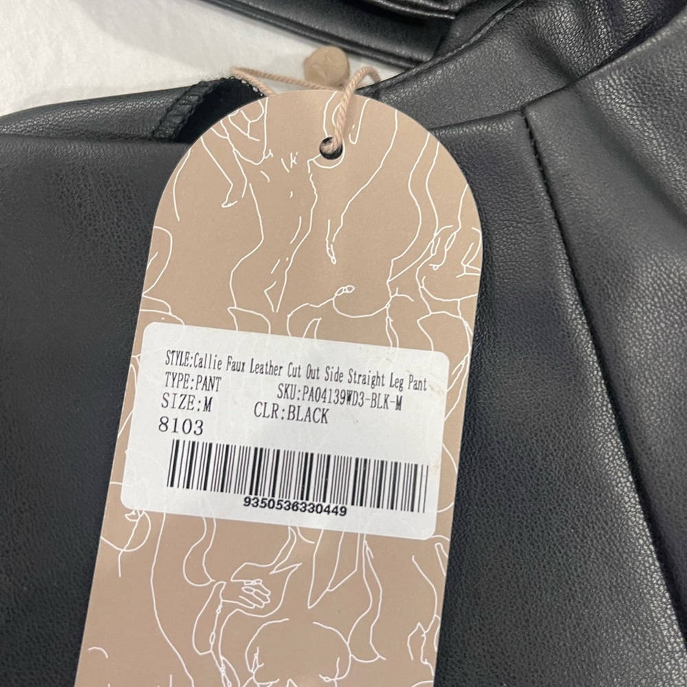 Meshki Black Leather Pants - Picture 2 of 4